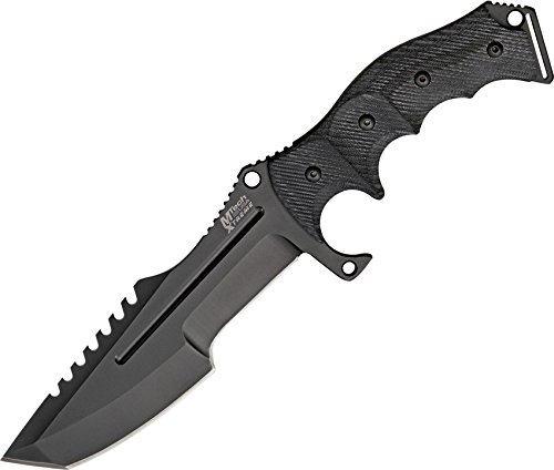 MTECH USA XTREME MX-8054 Fixed Blade Tactical Knife  Black Tanto Blade  Black G10 Handle  11-Inch Overall
