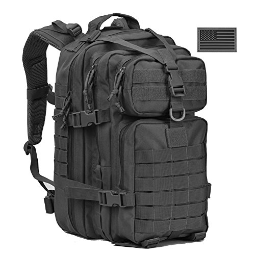 Military Tactical Backpack Small Molle Assault Pack Army Bug Out Bag Backpacks Rucksack Daypack with Tactical US Flag Patch Black