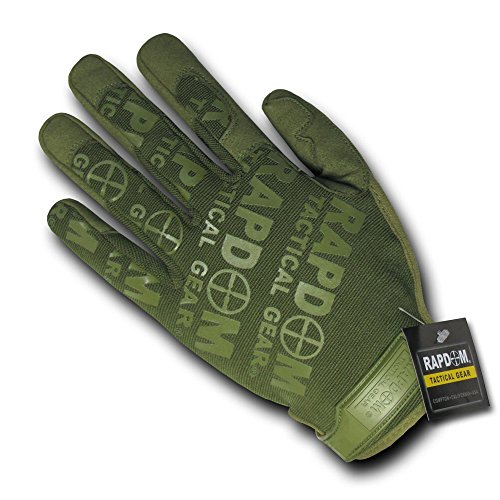Rapdom Tactical Lightweight Mechanic's Gloves Color  Olive Size  Small