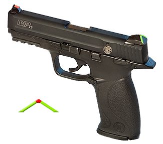 SMITH   WESSON M P  22 - ATS SIGHT - WITH FIREFLY NIGHT SIGHT UPGRADE - (FRONT SIGHT SHOULD BE INSTALLED BY A PROFESSIONAL)