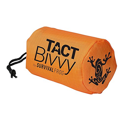 Tact Bivvy Compact Ultra Lightweight Sleeping Bag - 100  Waterproof Ultralight Thermal Bivy Sack Cover  Emergency Space Blanket Liner Bags for Emergency Shelter  Tent Camping   Survival Gear Kit