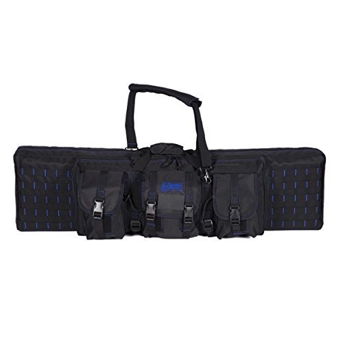 VooDoo Tactical Padded Weapons Case with Die Cut Molle  Black Blue  42