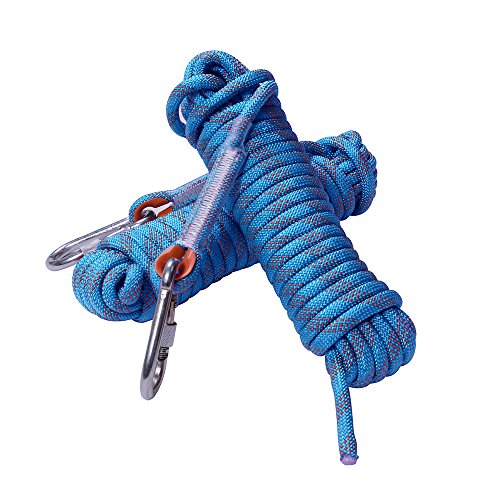 Rock Climbing Rope  12mm Diameter Outdoor Hiking Accessories High Strength Cord Safety Rope(10m 32ft)(20m 64ft) (30m 94ft) (Blue  64ft)