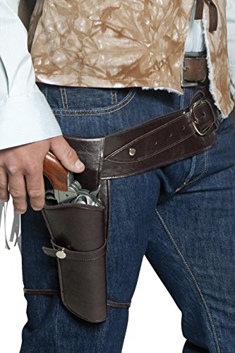 Smiffy's Adult Unisex Western Belt and Holster  Brown  One size  33097