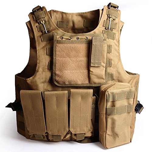 Solomone Cavalli Tactical Molle Combat Vest Airsoft camouflage Police Fully adjustable