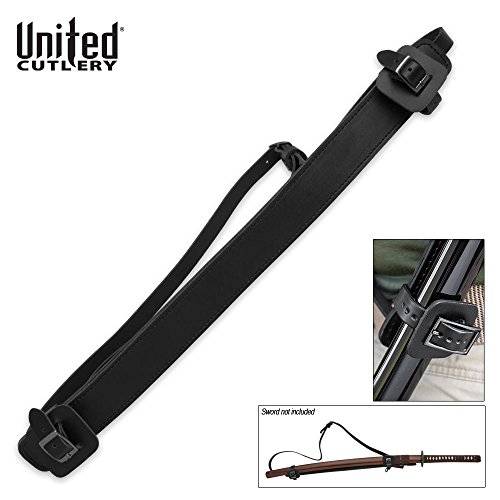 Universal Fully Adjustable Faux Leather Shoulder Harness Sheath For Sword Or Katana - Scabbard Adjusts From 1  To 2 1 2  - 22 1 4  Overall