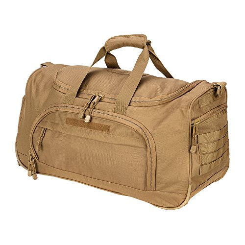 WolfWarriorX Military Tactical Locker Duffle Bag  Luggage Duffle Large Storage Bag for Traveling  Vacation  Hiking   Trekking (Tan)