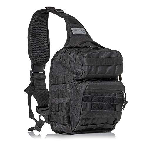XFinder Sling Bag Military Tactical Backpack Rover Shoulder Sling Molle Backpack Combat Pack Comfortable Backpack  Black  Sling