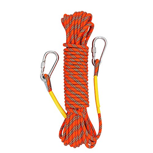 Xben Outdoor Climbing Rope 10M(32ft) 20M(64ft) 30M (96ft) 50M(160ft) Rock Climbing Rope  Escape Rope Ice Climbing Equipment Fire Rescue Parachute Rope (32 foot)